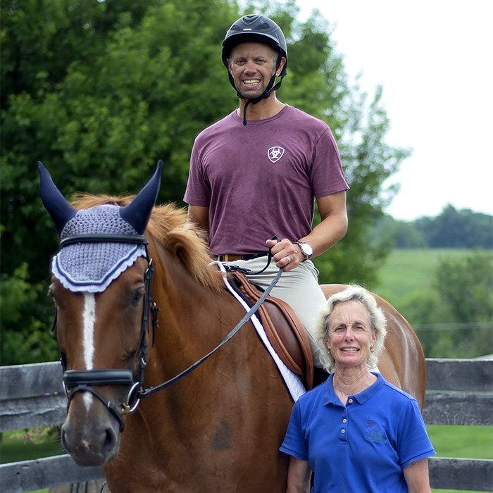 Veteran riding with Debbie